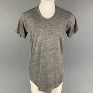 EN NOIR Size XL Grey Heather Cotton Blend Short Sleeve T-shirt